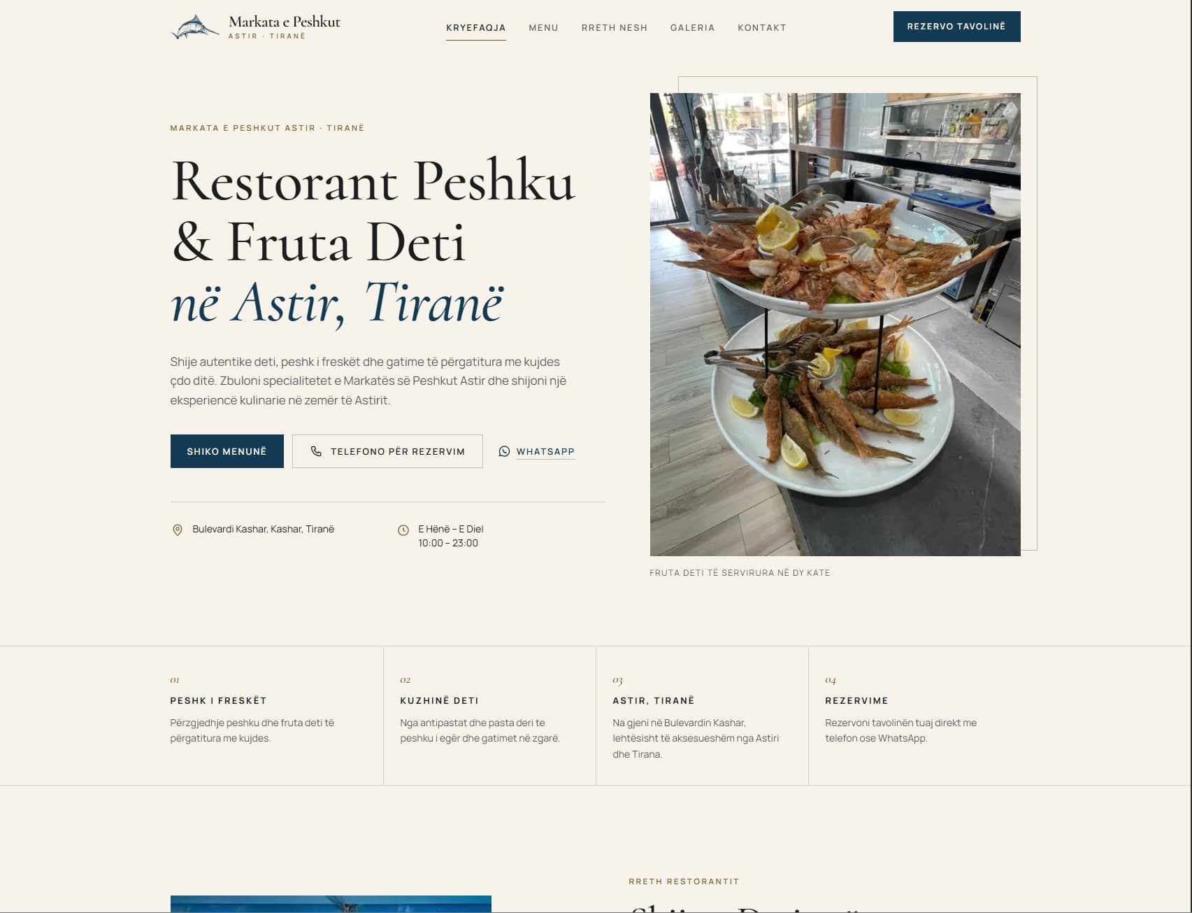 Markata e Peshkut Astir — Markata e Peshkut Astir — Seafood Restaurant Website